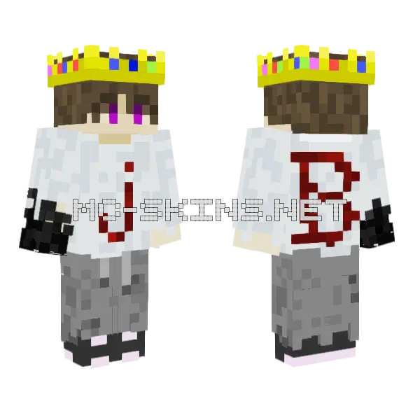 Baukyy Minecraft skin, front and back