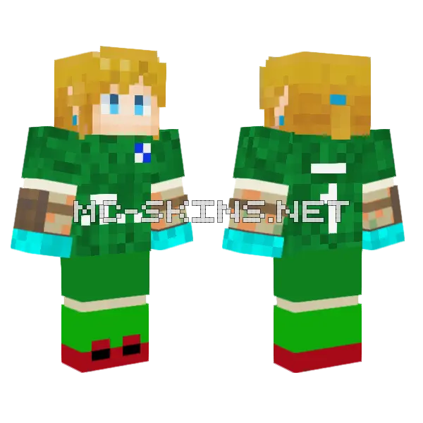Bayern1 Minecraft skin, front and back