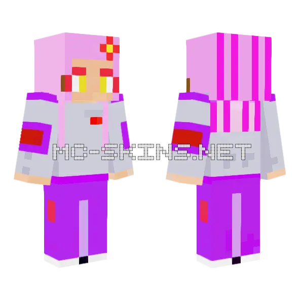 Bcwkps Pe Uniform Winter Minecraft skin, front and back