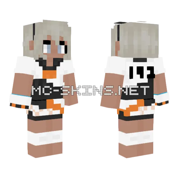 Bea Pokemon Sword Shield Minecraft skin, front and back