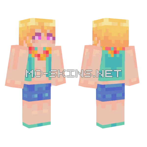 Beach Boy Minecraft skin, front and back