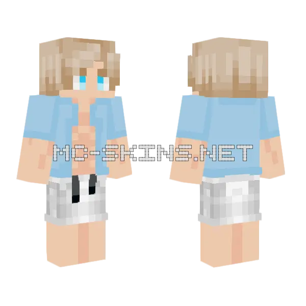 Beach Boy Minecraft skin, front and back