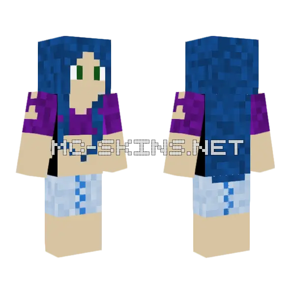 Beach Day Outfit Minecraft skin, front and back