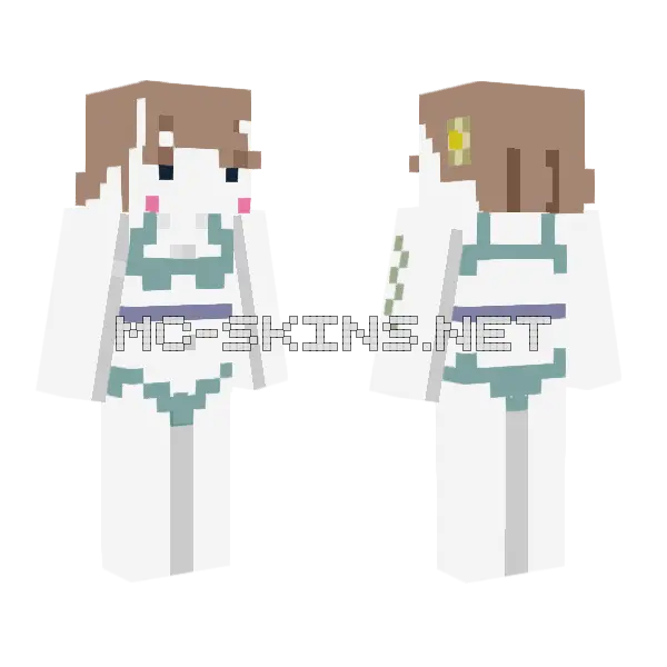 Beach Glance Minecraft skin, front and back