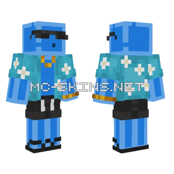 Beach Slime Minecraft skin, front and back
