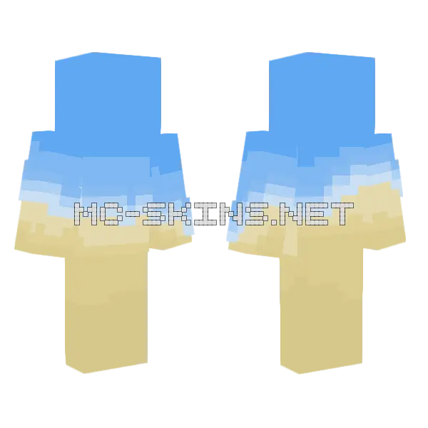 Beach Updated Minecraft skin, front and back