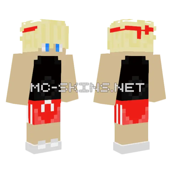 Beachirro Minecraft skin, front and back