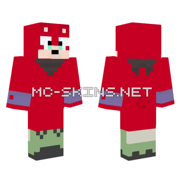 Bear Avatar 1 Sonic Rumble Minecraft skin, front and back