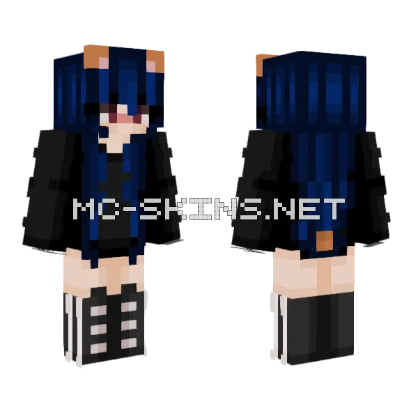 Bear Girl Minecraft skin, front and back