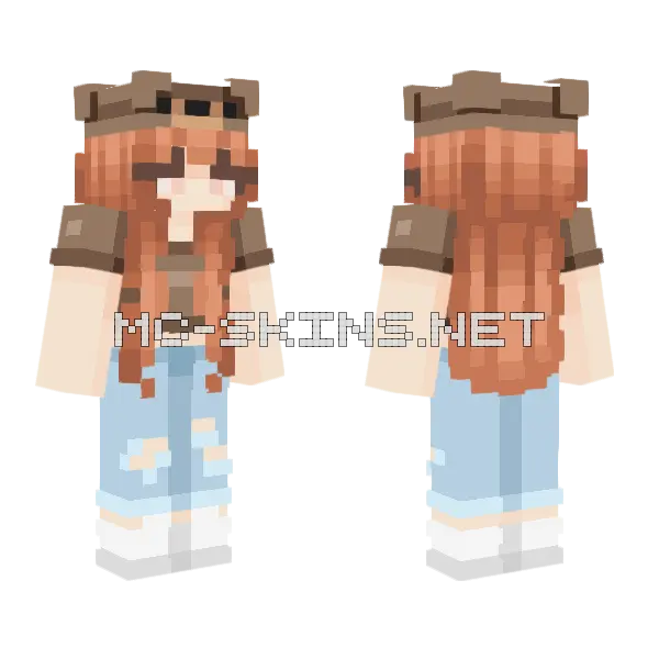 Bear Girl VI Minecraft skin, front and back