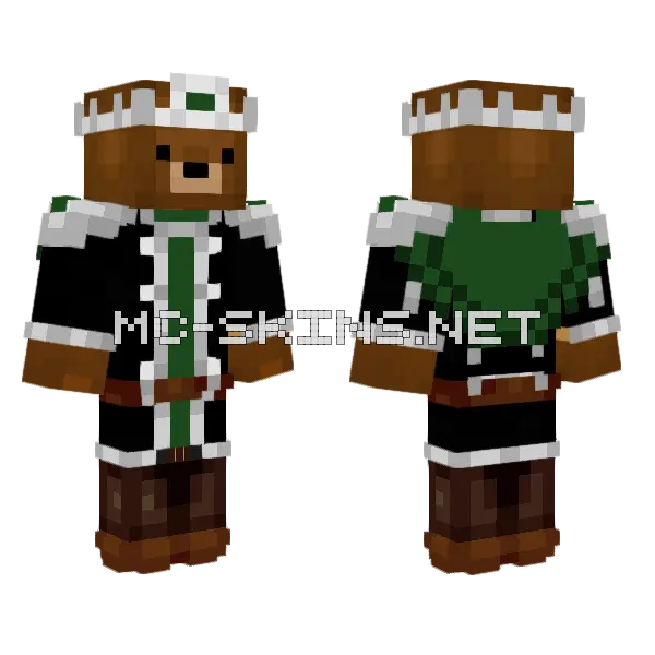 Bear King Reskin Minecraft skin, front and back