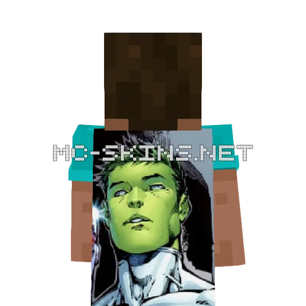 Beast Boy cape, outside and lining