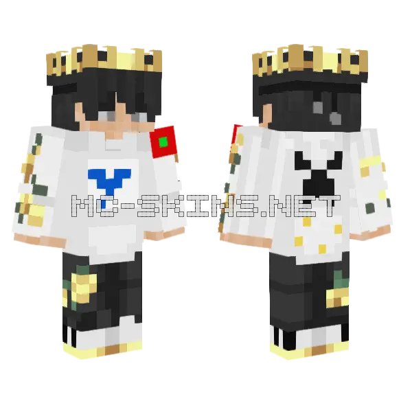 Beast Yahya Minecraft skin, front and back