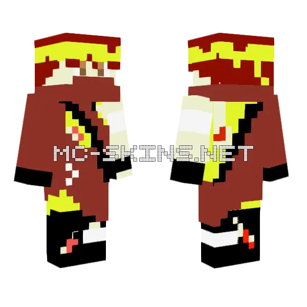 Beat Up Warrior Minecraft skin, front and back