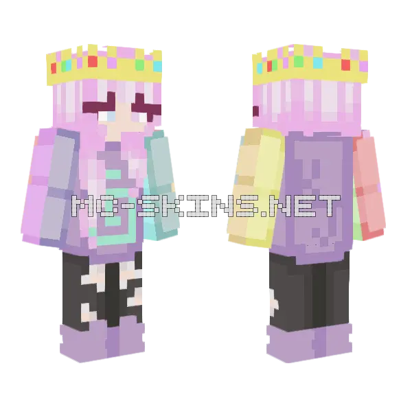 Beatrin48 In Karl Jacobs Hoodie Minecraft skin, front and back