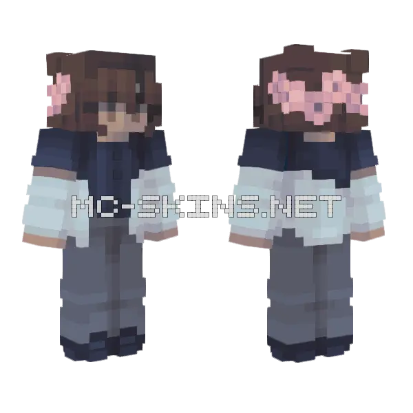 Beautiful Night Girl Minecraft skin, front and back