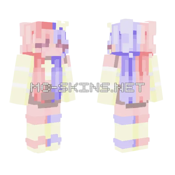 Beauty Colors RCE Minecraft skin, front and back