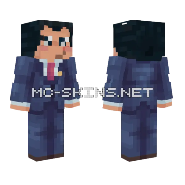 Bebeh In Suit Minecraft skin, front and back
