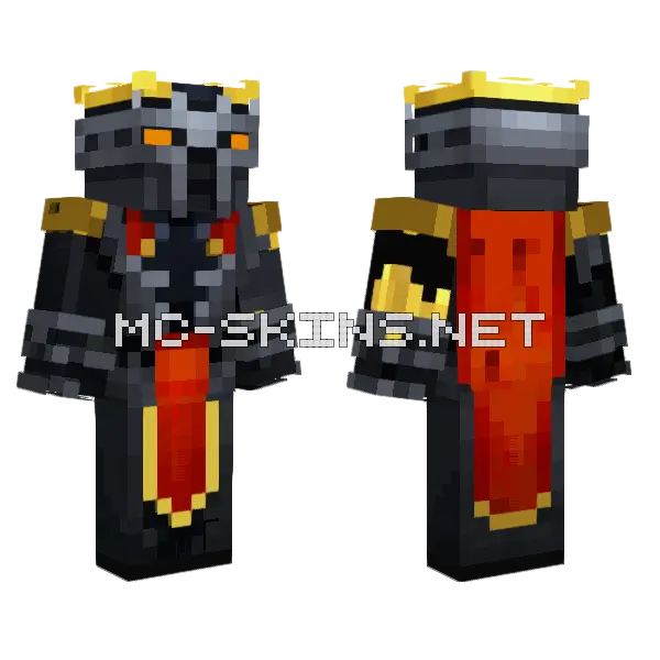 Bedrock King Minecraft skin, front and back