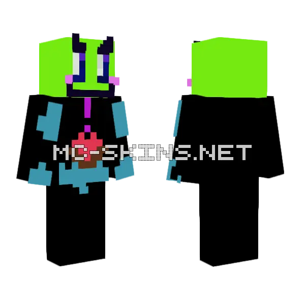 Bedrock Server Player Minecraft skin, front and back