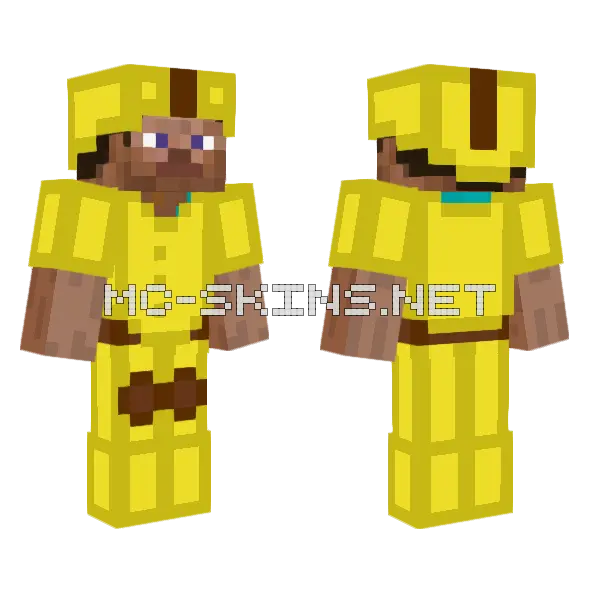 Bedwars Yellow Outfit, front and back