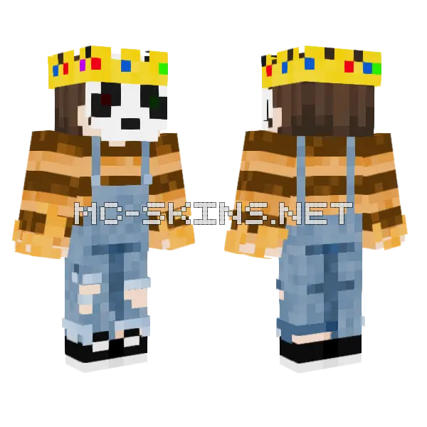 Bee Bear Updated Minecraft skin, front and back
