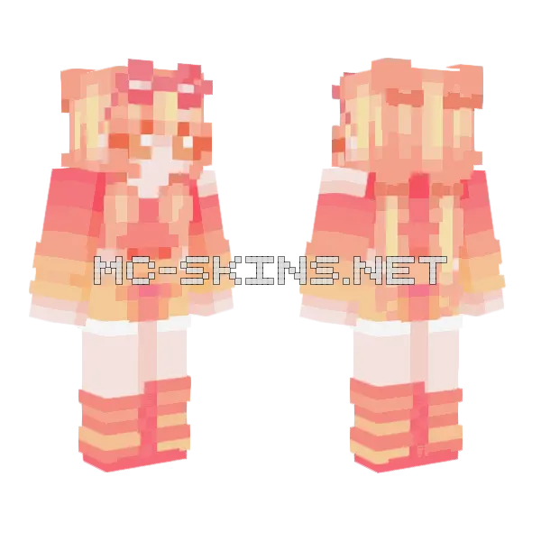 Bee Blush Minecraft skin, front and back