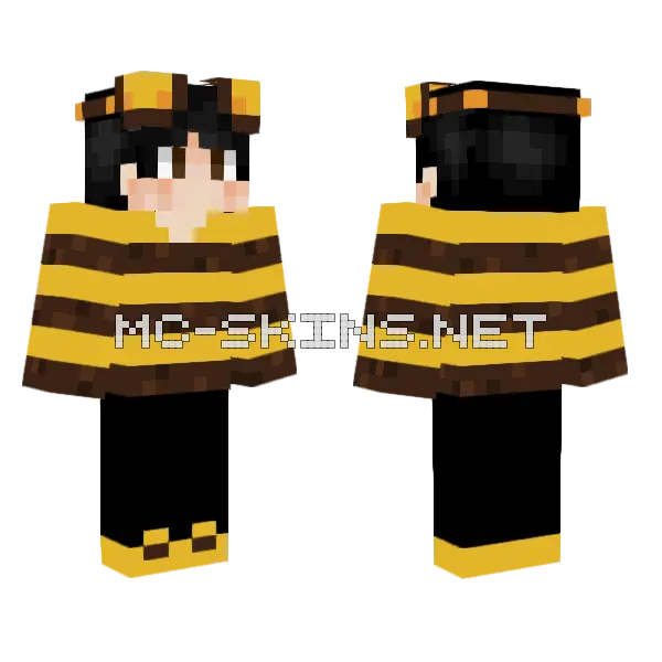 Bee Boy Kyle Minecraft skin, front and back