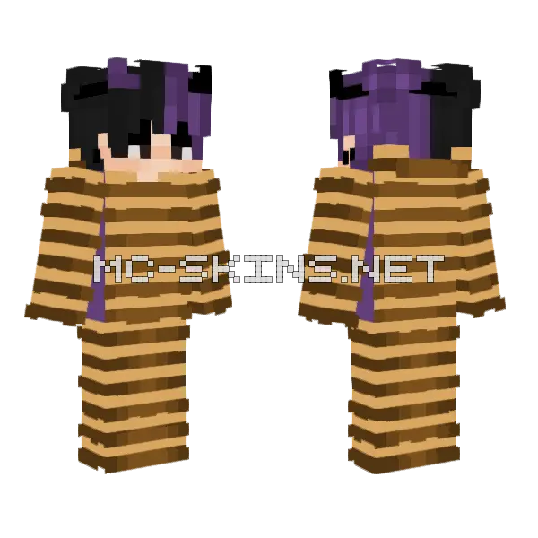 Bee Buchokie Minecraft skin, front and back