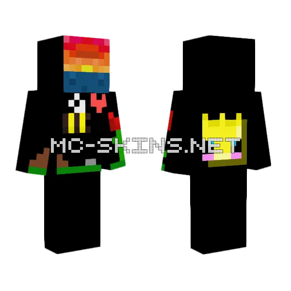 Bee Contest Minecraft skin, front and back