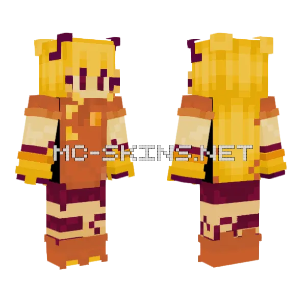 Bee Girl Skin Minecraft skin, front and back