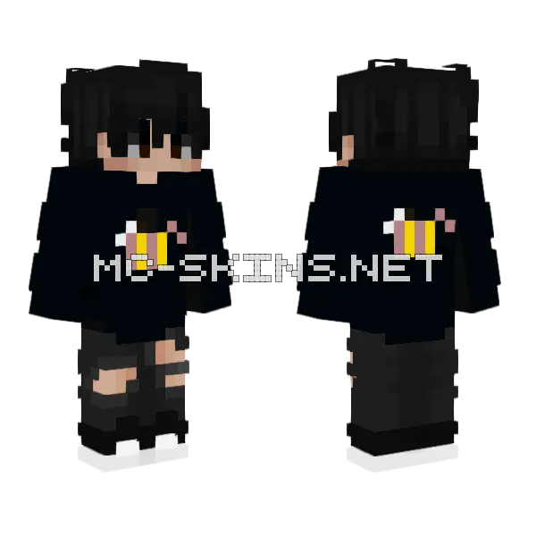 Bee Guy Minecraft skin, front and back