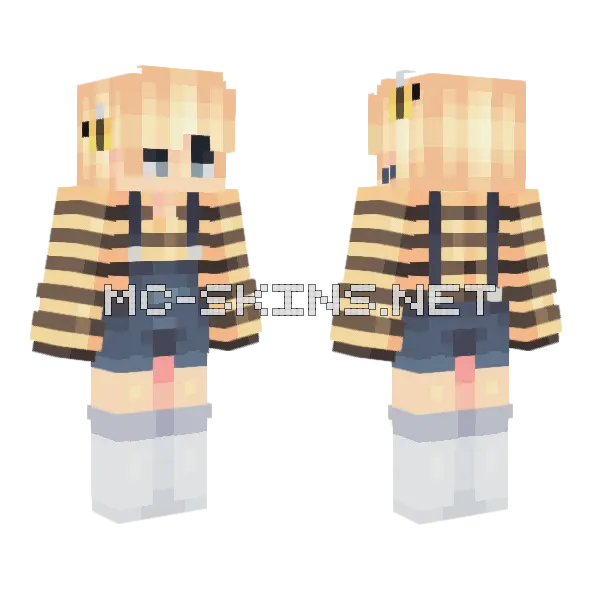 Bee Moment Minecraft skin, front and back