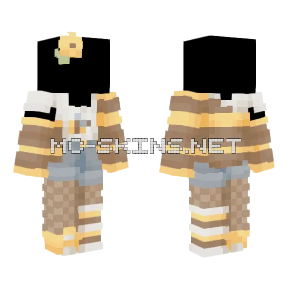 Bee Outfit Base Minecraft skin, front and back