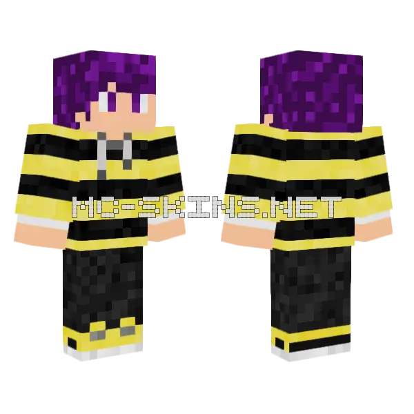 Bee Skin Minecraft skin, front and back
