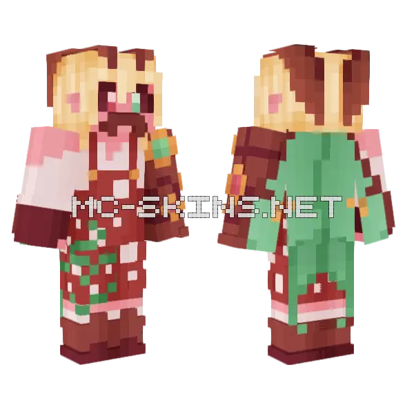 Bee With Mustache Minecraft skin, front and back
