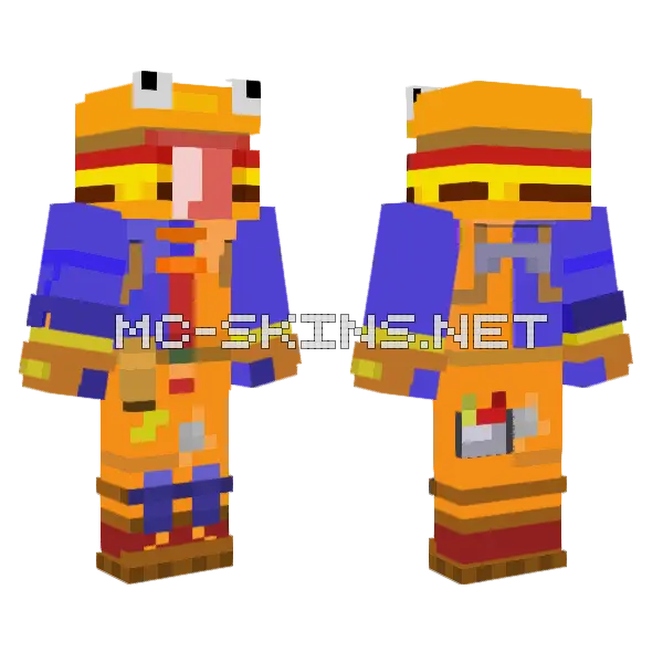 Beef Man Minecraft skin, front and back