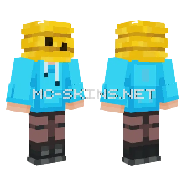 Beehive Head Minecraft skin, front and back