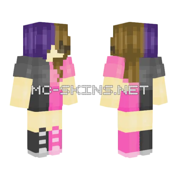 Before And After Quarantine Minecraft skin, front and back