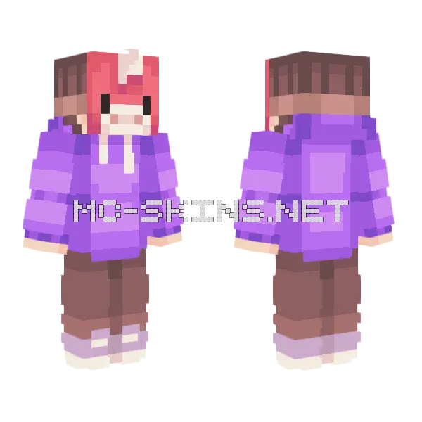 Behind The Mask Minecraft skin, front and back
