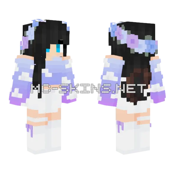 Bejmaksi Flower Girl Minecraft skin, front and back
