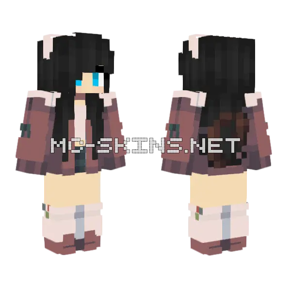 Bejmaksi Girl Minecraft skin, front and back