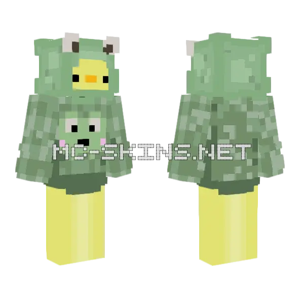 Bell Rana Frog Minecraft skin, front and back