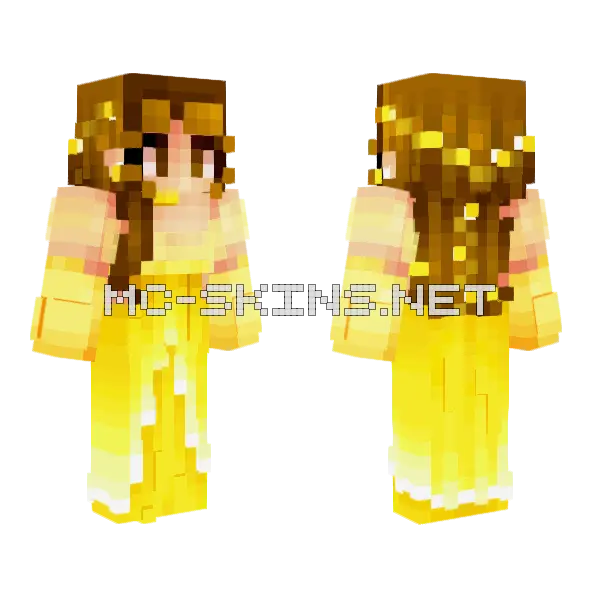 Belle Collab Gingerdragon Minecraft skin, front and back