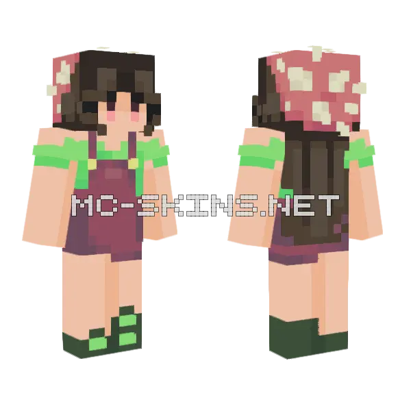 Belle OC Minecraft skin, front and back