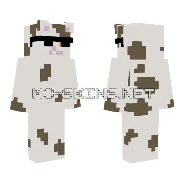 Beluga Remade Minecraft skin, front and back