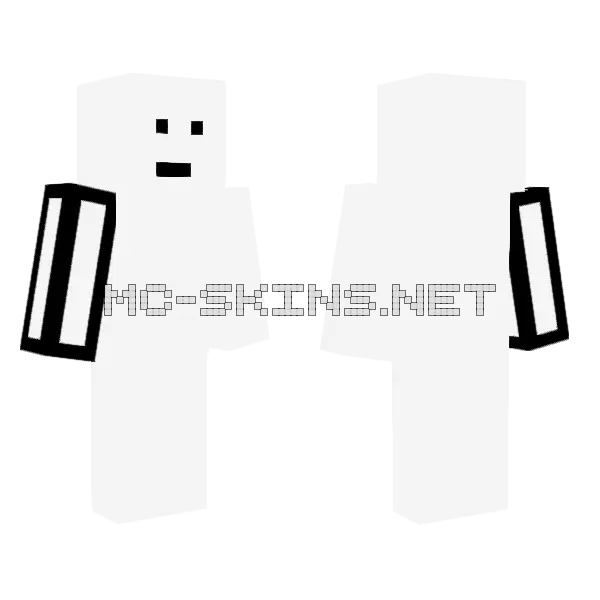 Bemzo Blob Right Hand Minecraft skin, front and back