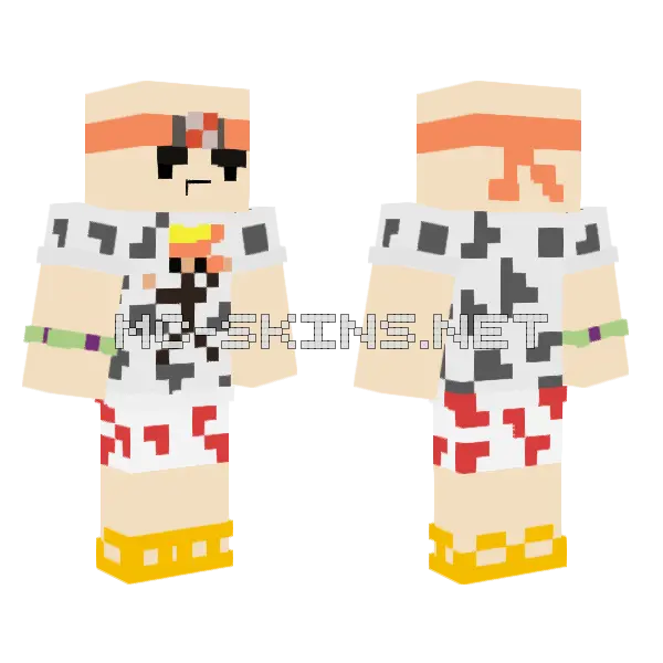 Bemzo Final Version Minecraft skin, front and back