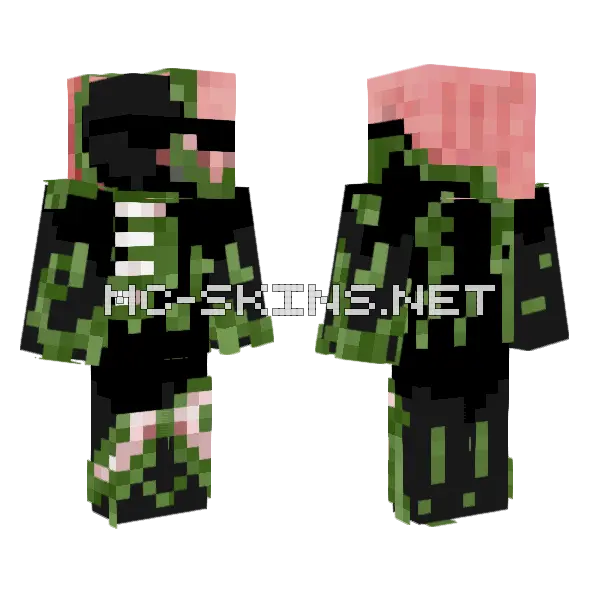 Bemzo Improved Minecraft skin, front and back