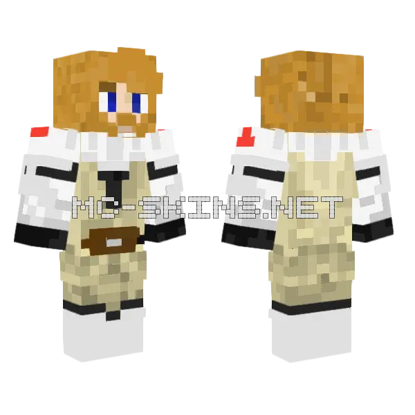 Ben Kenobi Minecraft skin, front and back